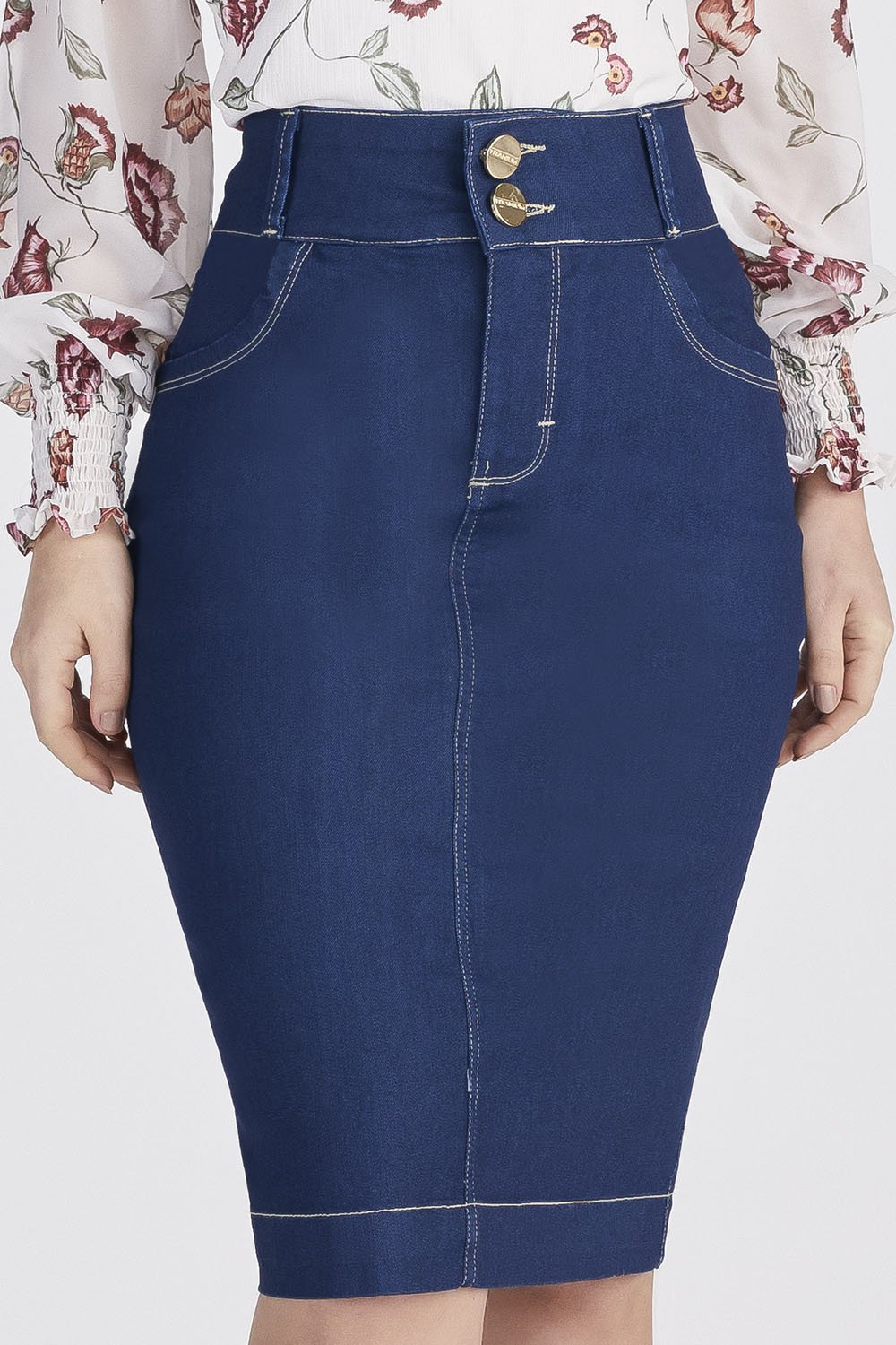 Saia Tradicional Jeans Titanium Jeans